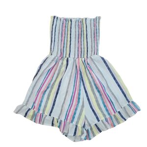 Striped Strapless Romper